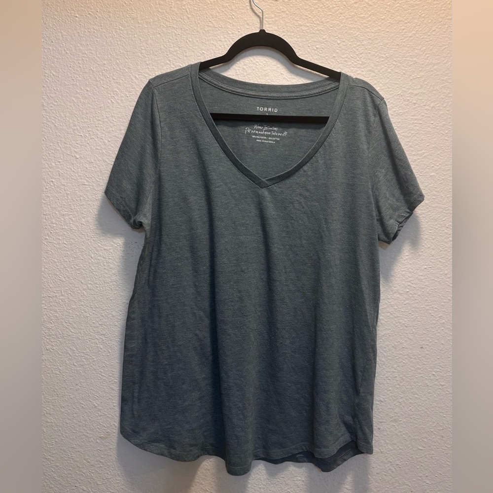 TORRID Sage V-Neck Short Sleeve Tee